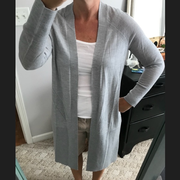 Talbots Sweaters - 😍GORGEOUS Talbots Long Open Gray Sweater